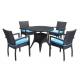 Restaurant Table Chairs Set PE Rattan Outdoor Furniture
