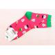 2015 Hot selling promotional christmas style cotton socks in lower calf length for women