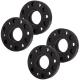 Black Color 1.25 Wheel Spacers 93.1mm Thickness 12mm X 1.5 Studs Aluminum Material