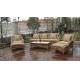 6pcs half round rattan sofa set