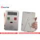 White Iron Portable Body Temperature Screening Box With LED Light / Sounds Alarm
