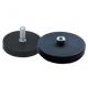 Dia40mm Rubber Coated Neodymium Pot Magnet With Thread Rod