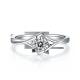 Women 3 Carat Natural Moissanite Ring Gemstone Wedding Promise Engagement