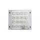 Waterproof Industrial Numeric Keypad 4x4 Matrix With 16 Flat Keys Optional Connectors