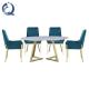 Marble Top SS Dining Tables With Chairs 60 Mid Century 0.41m3/pc