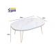 White Movable Adjustable Table Top 500mm Width Intalled With Legs