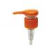 Orange Plastic Lotion Pump / External Spring Emulsion Pump ISO9001 Approved
