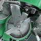 6 Inch Green Soft PU Wheels Side Lock Cast Iron Polyurethane Swivel Caster Wheels Heavy Duty OEM