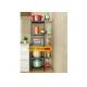 5 Layers Multi Layer Rotating Kitchen Rack Adjustable Length Height