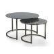 Modern Low Matt Lacquered Metal Coffee Table Set For Hotel Home Office