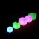 PE Plastic Light Up Cube Stool , Color Changing LED Cube IP65 Waterproof 40cm