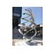 Decorative Large Stainless Steel Art Sculptures , Outdoor Metal Sculpture