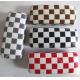 Fashionable glasses cases with white check leather design