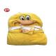 Soft Baby Hooded Blanket Microplush Swaddle Cute Animal Design For Kids