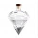Industrial Gin Vodka Rum Wine Spirits Brandy Diamond Shape Glass Bottle for Beverage