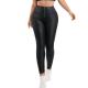 High Waist Tummy Trimmer Control Leather Pants for Women 65% Nylon 35% Spandex Fabric