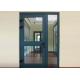 Heat Insulation Commercial Aluminium Doors Casement Door Construction Easy Install / Clean