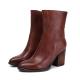 S327 Fashion All-Match Pointed Toe High Heel Women'S Leather Boots Simple Handmade Original Autumn And Winter New Women'