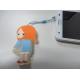 Custom 2d/3d Soft PVC Cartoon Figures Shape With Durable Elastic Lanyard For Mobile Phone Accessories
