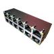 0833-2X6R-33-F Stacked RJ45 2x6 Conn Magjack 12Port 1000 Base-T Shielded