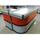 Steel Inside Supermarket Checkout Counter Craftsmanship Custom Color Stainless Steel