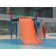 Fiberglass Kids’ Wide Water Slide, 5.0m Height Slides for  Water Park