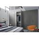 Grey Design PVC Bedroom Wardrobe Flat Eased Edge ODM OEM