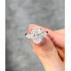 Lab Made Diamond Jewelry Three Stones Engagement Wedding Rings Cultivated Diamonds