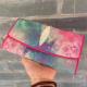 Authentic True Stingray Skin Female Long Trifold Wallet Genuine Leather Lady Clutch Purse Women's Large Card Holders
