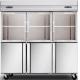 1600L Glass Door Commercial Kitchen Refrigerator , Stainless Steel Kitchen