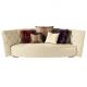 OEM Luxury Living Room Furniture Sets Solid Wood Base Matted Leather Hollow Back Two Seat Sofa