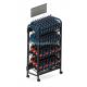 Movable Soft Drinks And Wine Display Stand Metal 4 - Caster For Retail Store