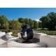 Black Painted Modern Abstract Stainless Steel Outdoor Sculpture Available Various Size