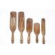 Wooden Bamboo Spurtles Kitchen Tools Utensils Set Of 5pcs