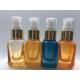 Luxury Glass Lotion Bottles High End Color Lacquering With Pump Cap