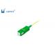 Low Insertion Loss Green Fiber Optic Pigtail , Simplex Pigtail Fiber Optic Cable