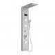 Square Rain Shower Panel Faucet Set with Spa Jets and Hot Cold Water Mixer by LZ Hwa.Vic