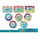 40 / 43mm Diameter Ceramic Casino Chips Bright Colors With Custom Printed Design