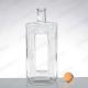 Custom Size Accepted 700ml 800ml Square Clear Transparent Whisky Vodka Glass Bottle