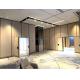 Double Seal Aluminum Track With Single / Double Door Pass Freely Track Free Movable Folding Partition Wall