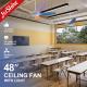 5 Multi Color Blade Ceiling Fan With Dimmable Led Light White Black DC Motor low noise