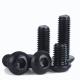 Black 304 Stainless Steel Half Round Head Hexagon Socket Bolt ISO7380 Pan Head Screw