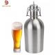 1.5L 2L Vacuum Insulated Growlers , Double Wall Swing Top Beer Growler