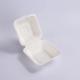 Eco Friendly Biodegradable  Sugarcane Pulp Hamburger Box Clamshell Containers 6 Inch