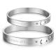 Tagor Jewellery Super Quality 316L Stainless Steel Couple Bracelet Bangle TYGB005