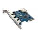 4 Port PCIE USB3.0 Card, NEC Chipset,4-Pin Big Power Connector