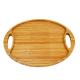 Oval Bamboo Solid Wood Serving Tray Light Weight For Food