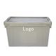 Solid Nestable Crate Wholesale Industrial Storage Moving Crate Attached Lid Container