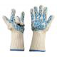 White Heat Resistant Work Gloves , Heat Resistant Oven Gloves CE Approved