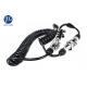 Coiled Trailer Security Camera Extension Cable , 7 Pin Curly Cable Extension Lead